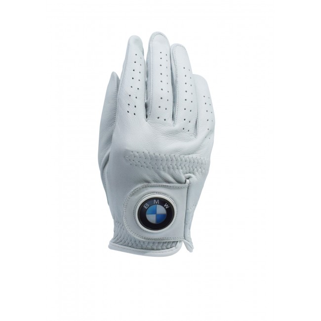 Promotional Pearl Cabretta Leather Golf Glove With Your Logo On The 30 Mm Ball Marker