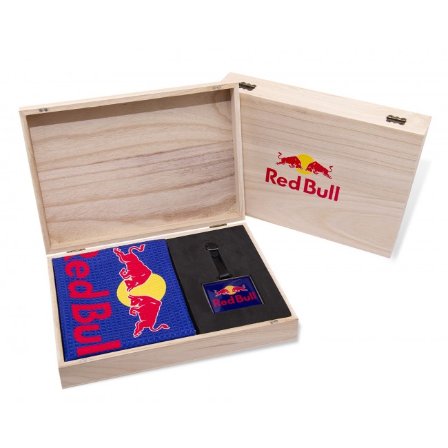 Promotional Wooden Bag Tag Golf Presentation Gift Box