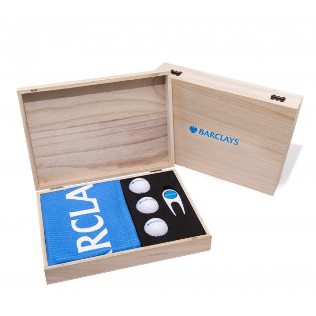 Promotional Wooden Contemporary Golf Presentation Gift Box