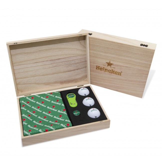 Promotional Wooden Flix Lite Golf Presentation Gift Box