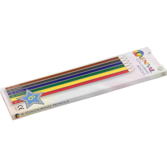 Promotional Colouring Pencils Full Size 6 Pack