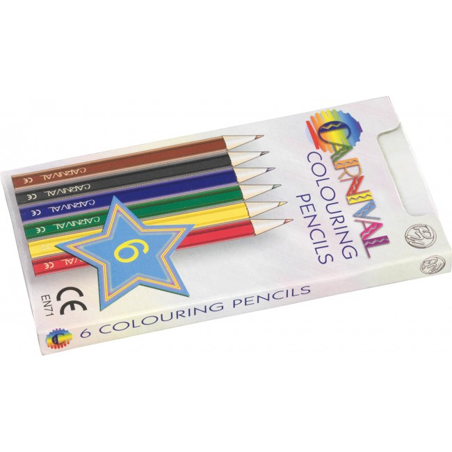 Promotional Colouring Pencils Half Size 6 Pack