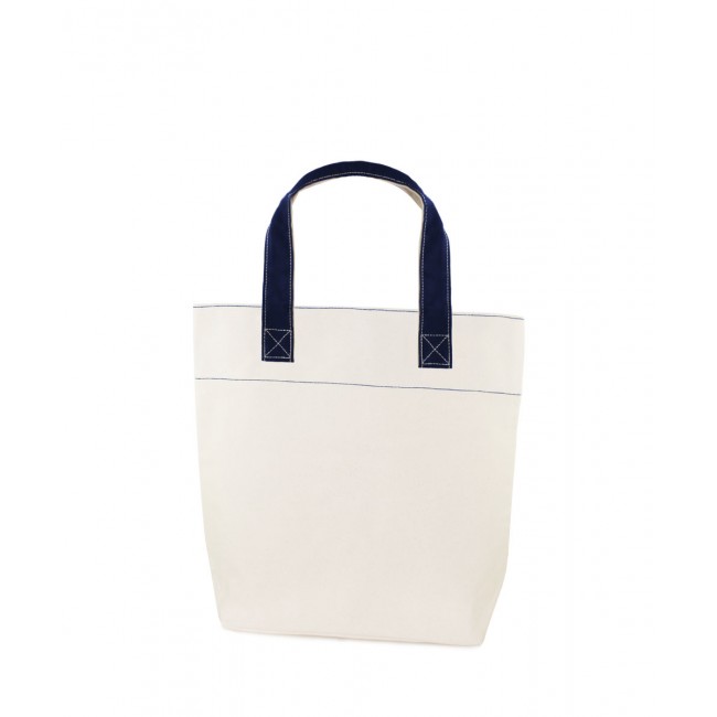 Promotional Kaa Canvas Shopper Navy Trim 16oz