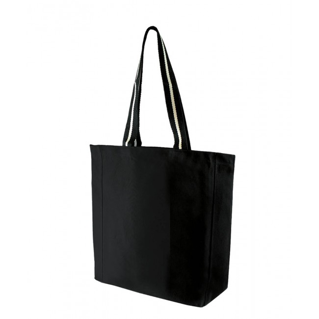 Promotional Bongo Black Canvas Shopper 10oz