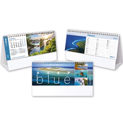 Promotional Deep Blue Desk Calendar