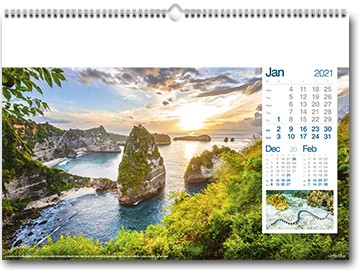 Promotional Deep Blue Wall Calendar