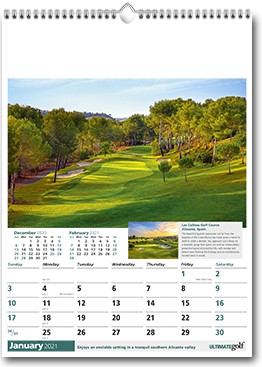 Promotional Ultimate Golf Wall Calendar