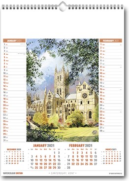 Promotional Watercolour Britain Wall Calendar