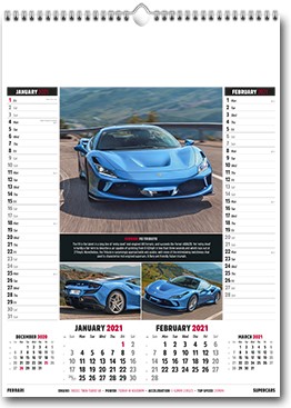 Promotional Supercars Memo Wall Calendar