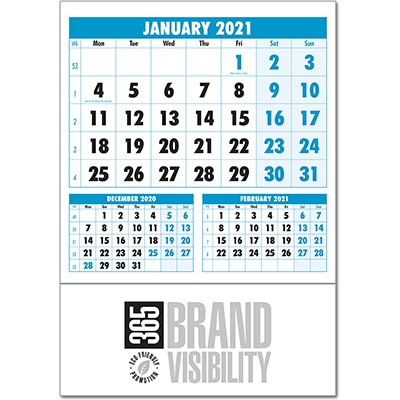 Promotional Bold Figure Back Board Calendar