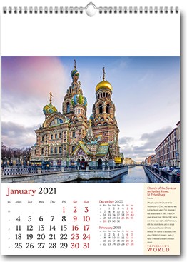 Promotional Travellers World Wall Calendar