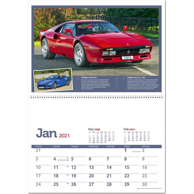 Promotional Classic Marques - Past & Present Central Spiral Wall Calendar