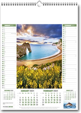 Promotional Pictorial Britain Wall Calendar