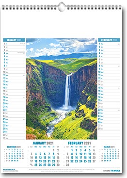 Promotional Around The World Memo Calendar.