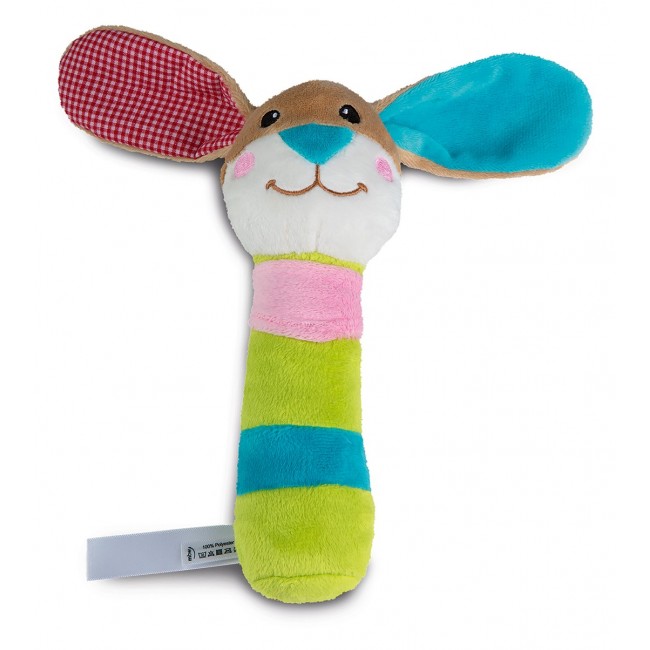 Promotional Grab toy rabbit, with rattle