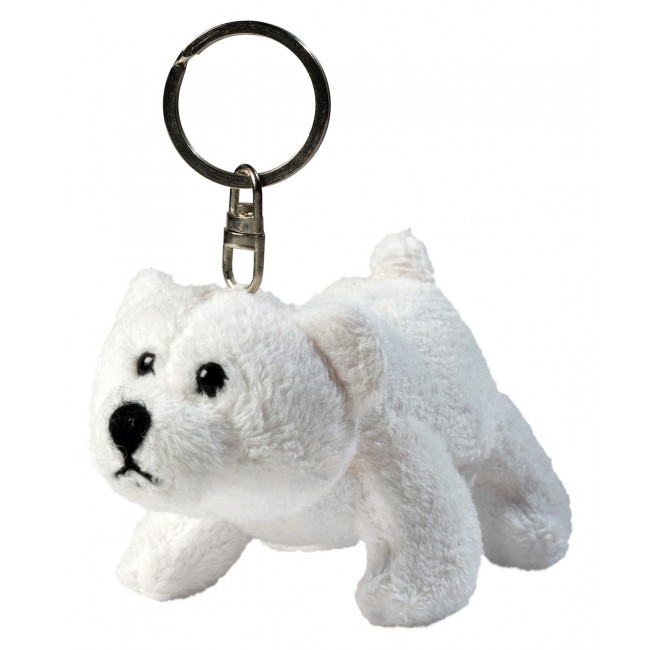 Promotional Plush polar bear Freddy with key chain