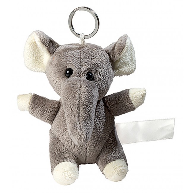 Promotional Plush elephant with keychain