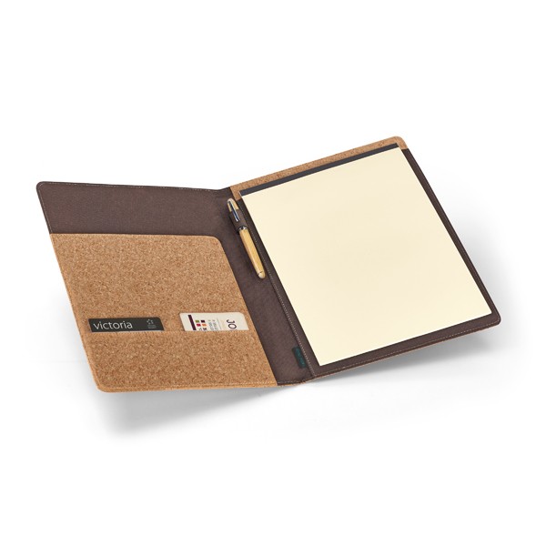 Promotional Serpa A4 Cork Folder With A Block Of Plain Sheets