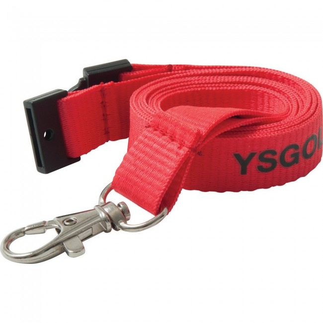 Promotional 10mm Flat Polyester Lanyard