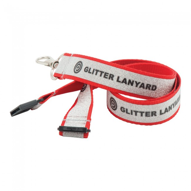 Promotional 20mm Glitter Lanyard