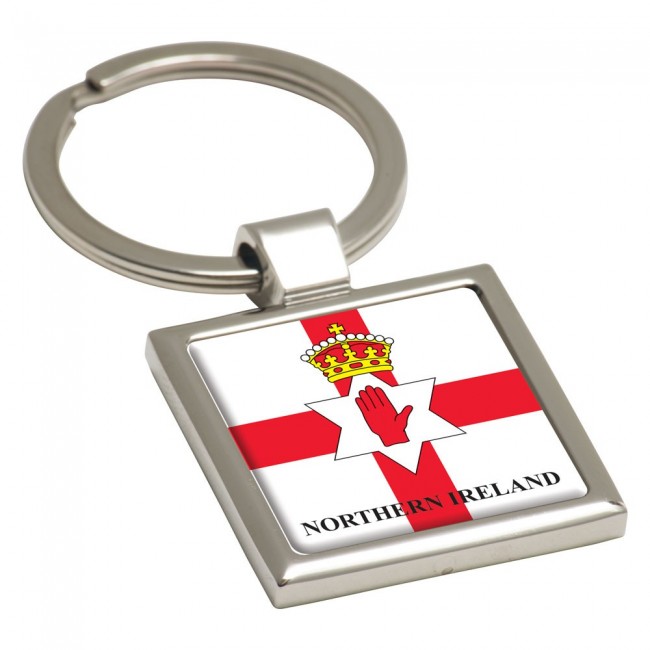 Promotional Square Alloy Injection Keyring UK Stock