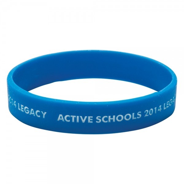 Promotional Colour Infill Silicone Wristband Adult Size