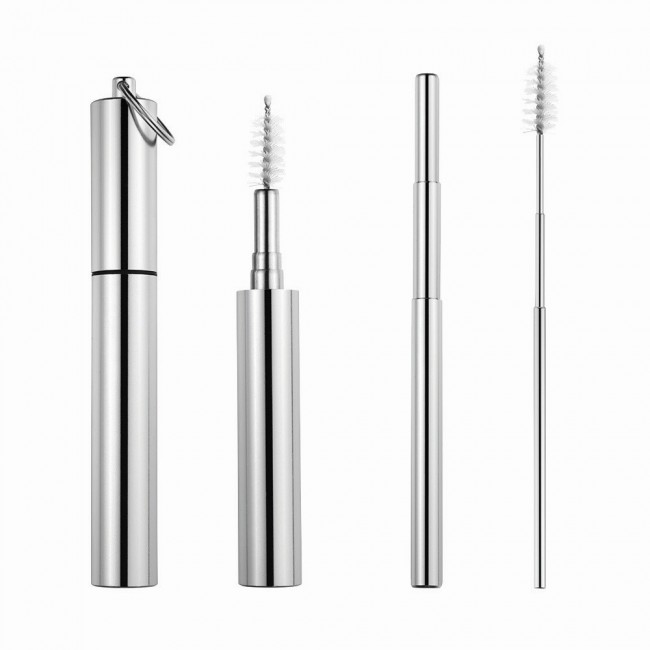 Promotional Retractable Metal Straw Set