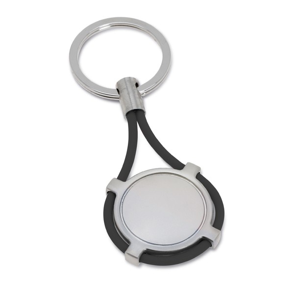 Promotional Metal And Silicone Keyring