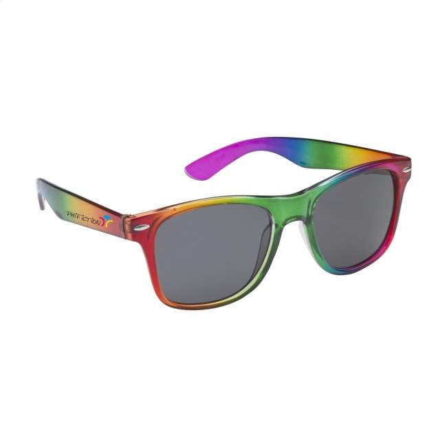 Pixel Rainbow Sunglasses- White