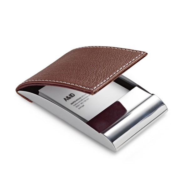 Promotional Metal & Imitation Leather Cardholder