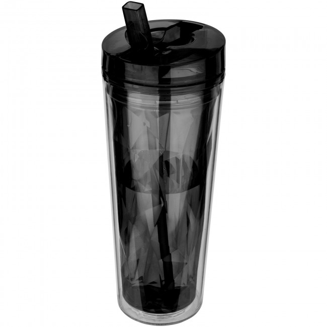 Promotional Flip n Sip 535 ml geometric insulated tumbler - Image 2