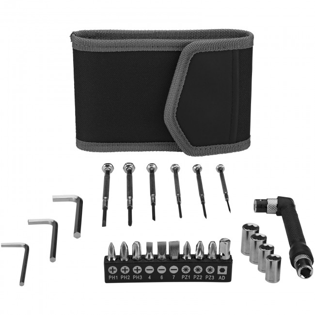 Promotional Pockets 24-piece tool set in small pouch