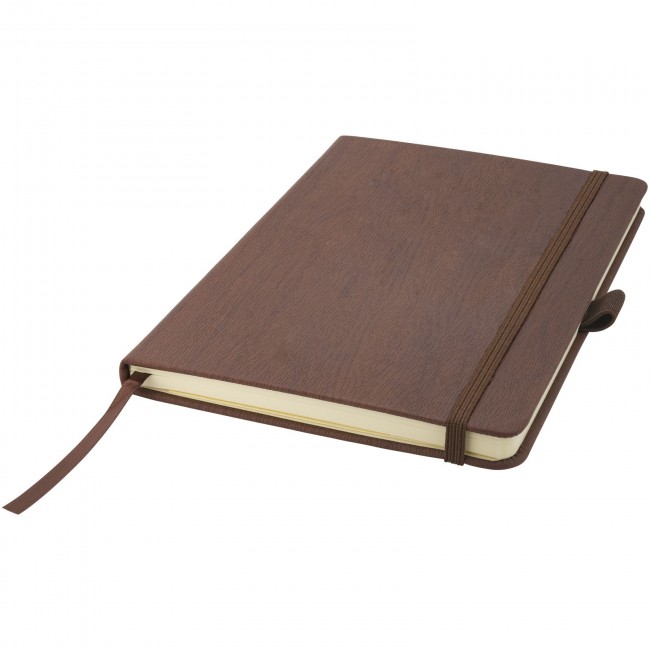 Promotional Wood-look A5 hard cover notebook - Image 1