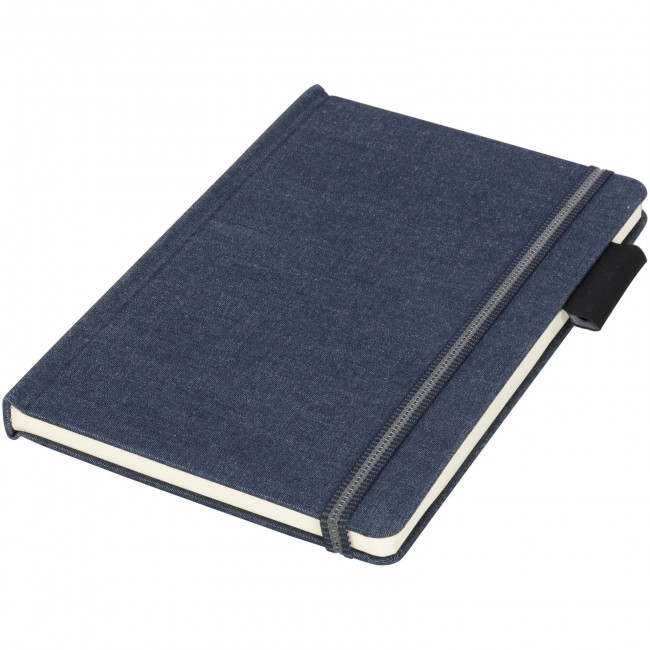 Promotional Jeans A5 fabric notebook - Image 1