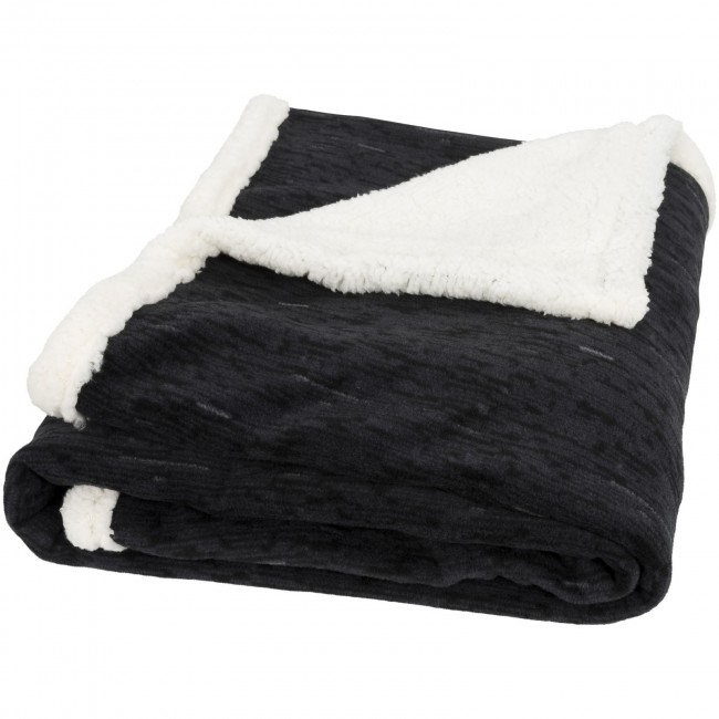 Promotional Sam heathered fleece plaid blanket - Image 2