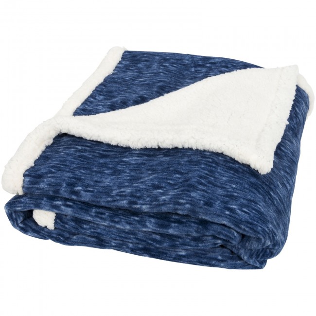 Promotional Sam heathered fleece plaid blanket - Image 1