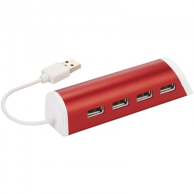 Promotional Power 4-port USB hub and smartphone stand - Image 1