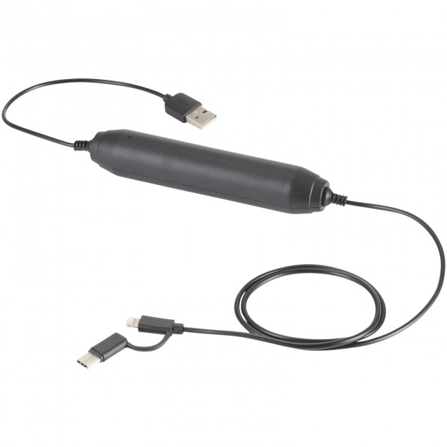 Promotional Path 2000 mAh Power Bank with 3-in-1 Cable - Image 3