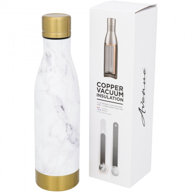 Promotional Vasa marble copper vacuum insulated bottle