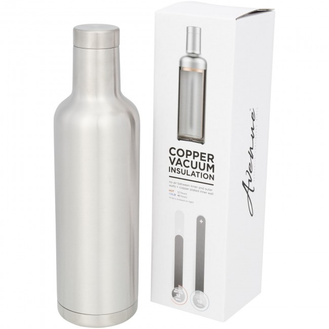 Promotional Pinto 750 ml copper vacuum insulated bottle - Image 2