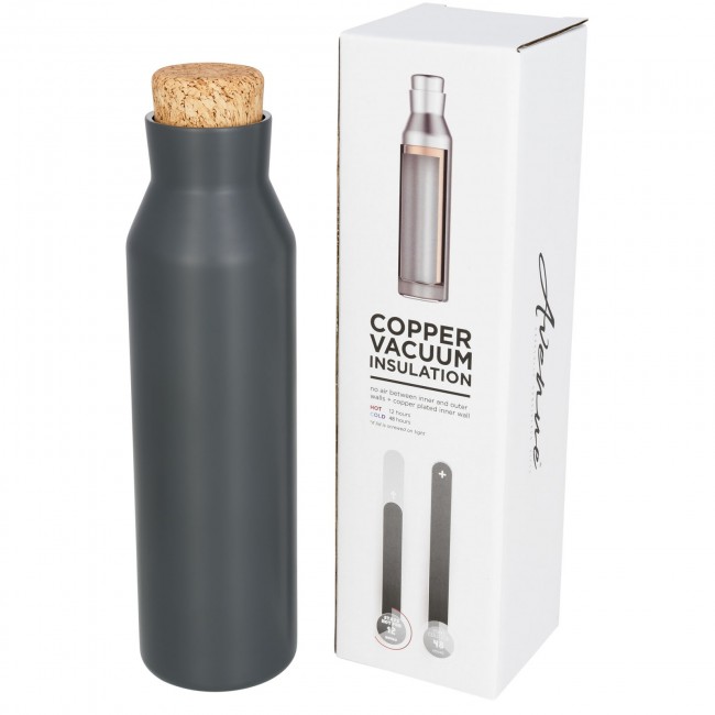 Promotional Norse copper vacuum insulated bottle with cork - Image 2