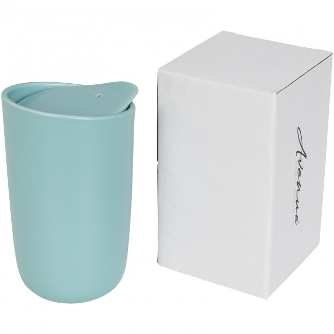 Promotional Mysa 410 ml double wall ceramic tumbler - Image 1