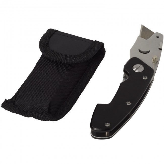 Promotional Cutz foldable utility knife and pouch