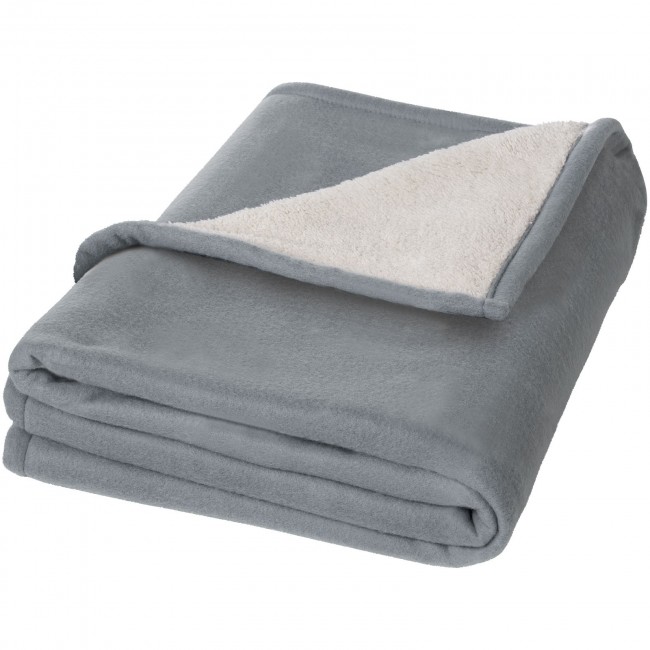 Promotional Springwood soft fleece and sherpa plaid blanket - Image 4