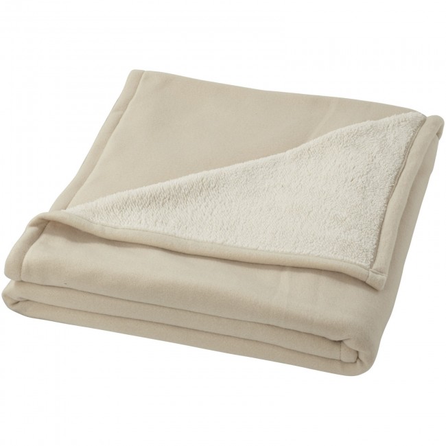 Promotional Springwood soft fleece and sherpa plaid blanket - Image 2