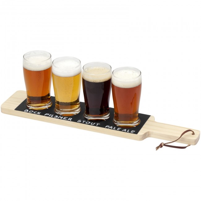 Promotional Cheers beverage flight serving tray