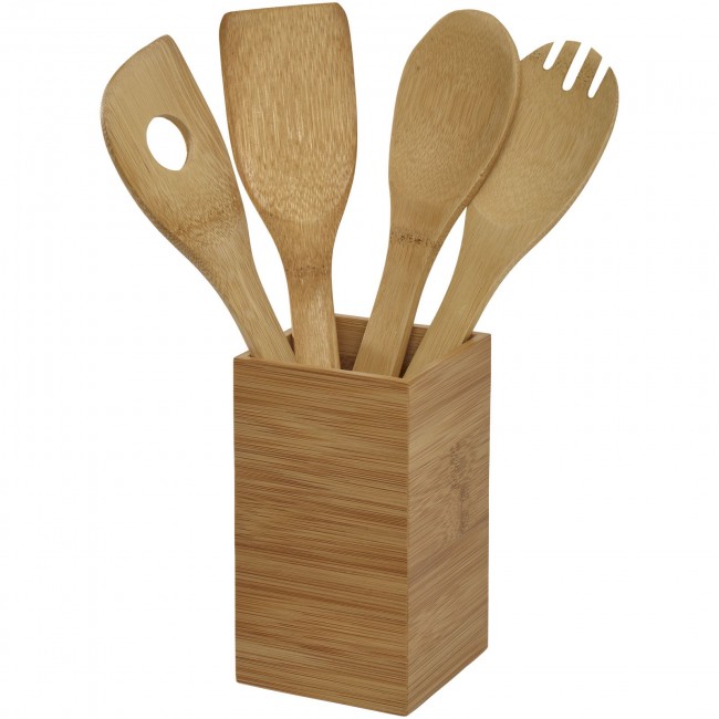 Promotional Baylow 4-piece kitchen utensil set with holder