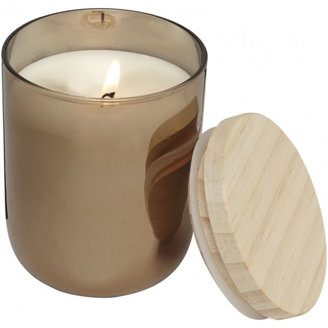 Promotional Lani candle with wooden lid - Image 1