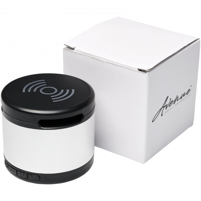 Promotional Jones metal Bluetooth® speaker with wireless charging pad - Image 1