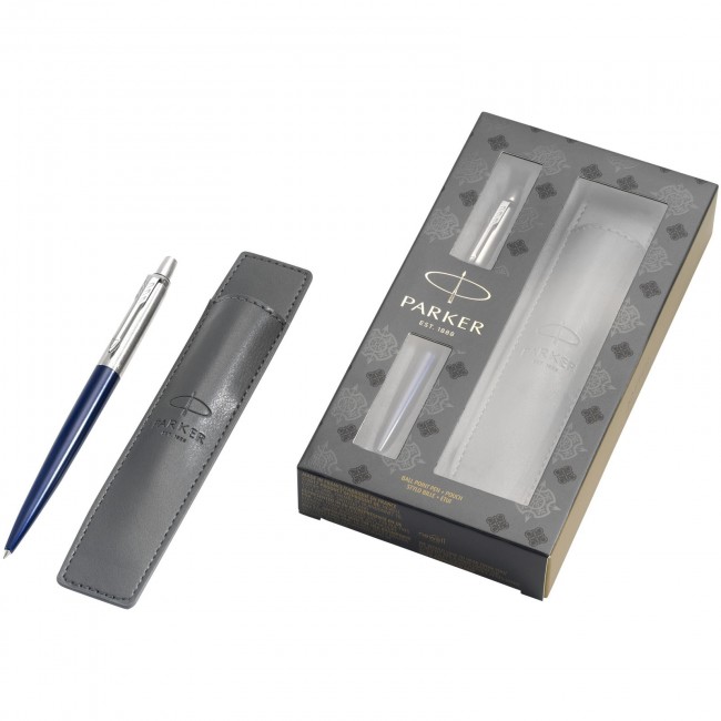 Promotional Jotter royal blue gift set with pen and pouch